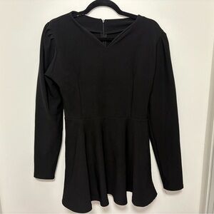 Black Peplum Top